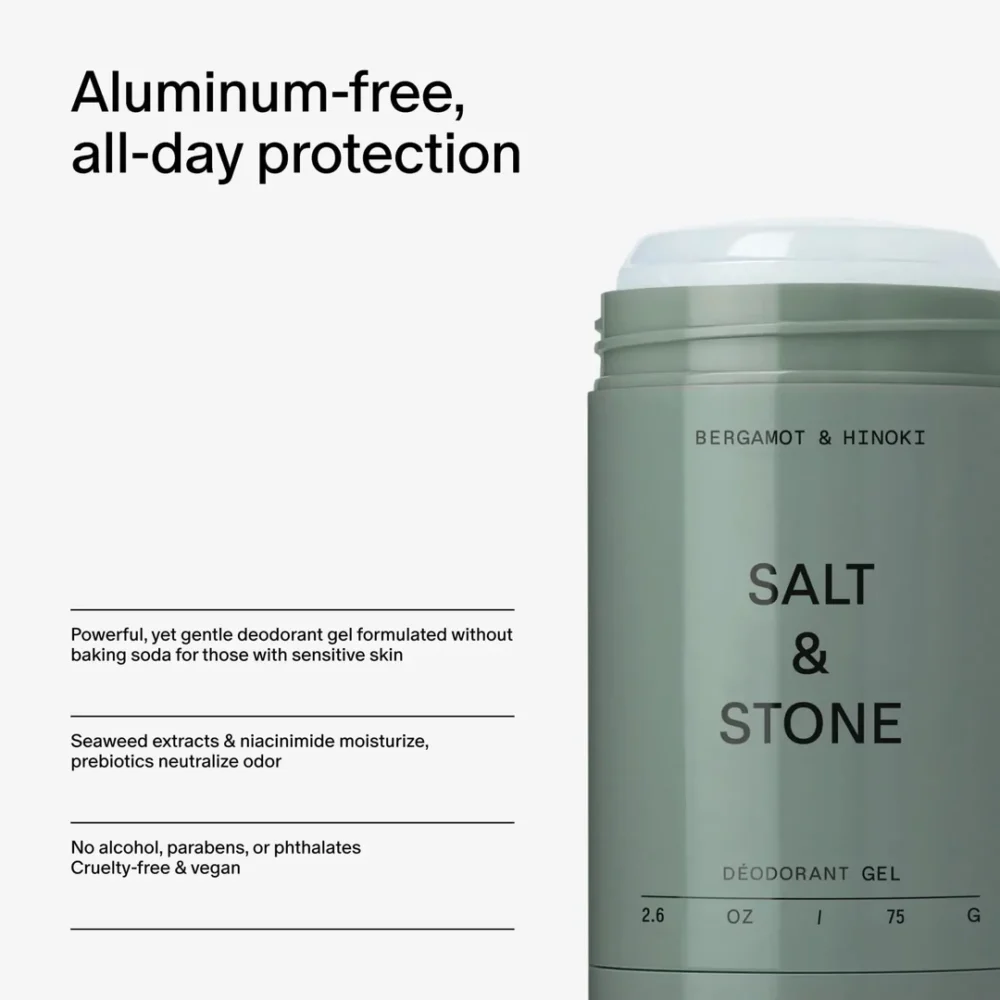 Alternative view of SALT & STONE Sensitive Skin Aluminium Free Natural Deodorant Gel - Bergamot & Hinoki (75 g)